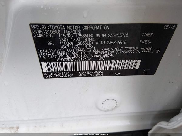 2018 TOYOTA RAV4 LIMITED