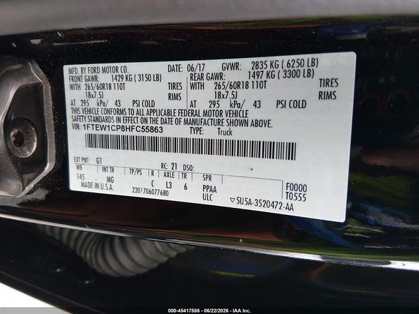 2017 FORD F-150 XLT