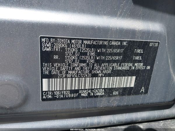 2020 TOYOTA RAV4 LE