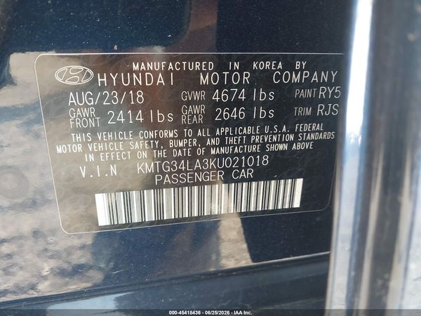 2019 GENESIS G70 2.0T ADVANCED