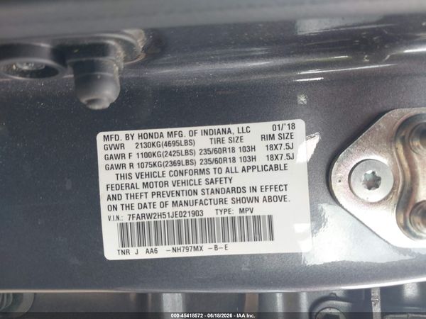 2018 HONDA CR-V EX