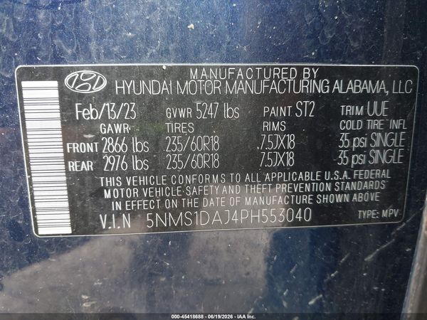2023 HYUNDAI SANTA FE SE