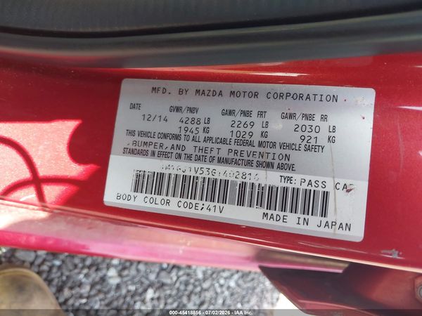 2016 MAZDA MAZDA6 I TOURING
