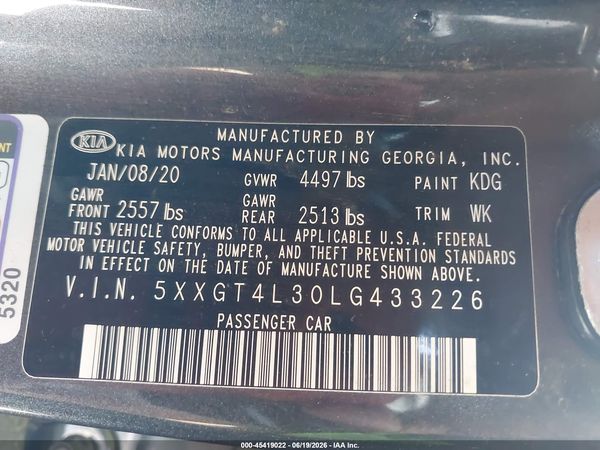 2020 KIA OPTIMA SE