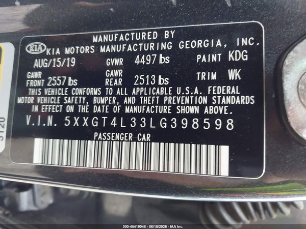 2020 KIA OPTIMA LX