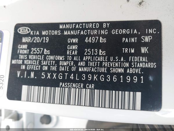 2019 KIA OPTIMA S