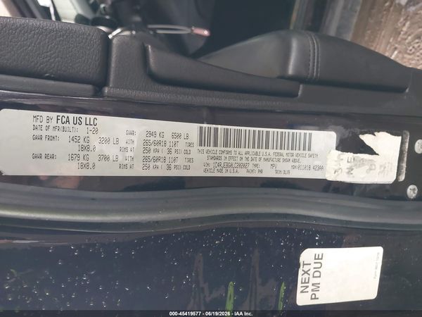 2020 JEEP GRAND CHEROKEE LIMITED 4X2