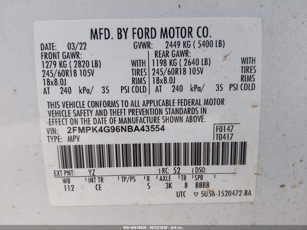2022 FORD EDGE SE