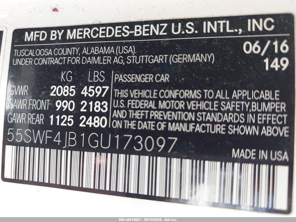 2016 MERCEDES-BENZ C 300 C300
