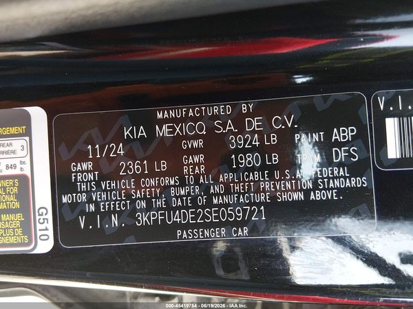 2025 KIA K4 EX