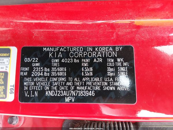 2022 KIA SOUL LX