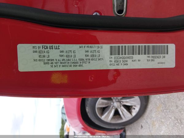2016 DODGE CHARGER SXT