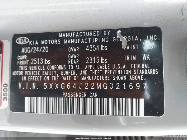 2021 KIA K5 GT-LINE