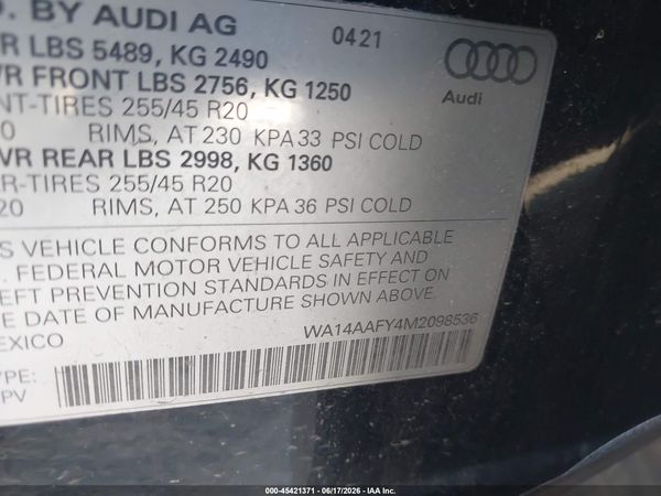 2021 AUDI Q5 SPORTBACK