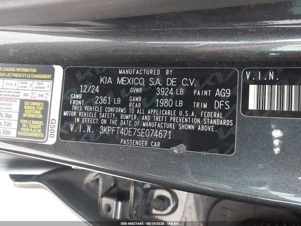 2025 KIA K4 LXS