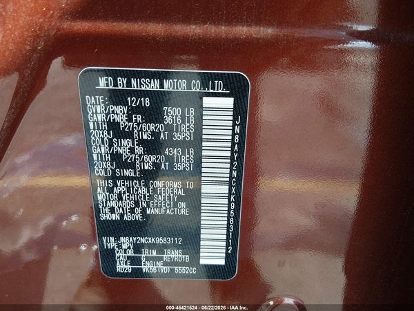 2019 NISSAN ARMADA SL