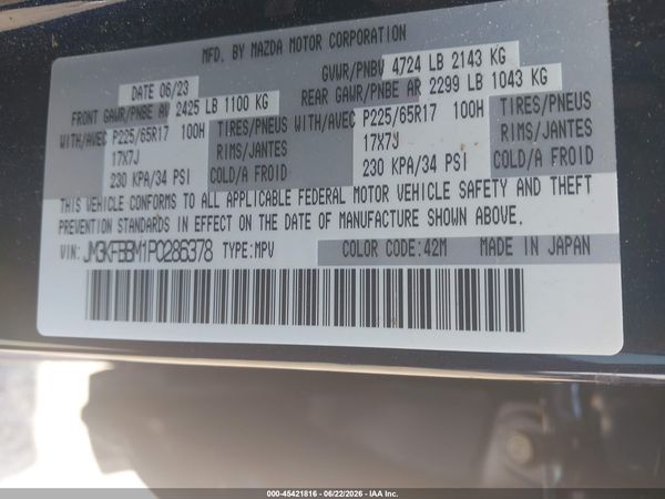 2023 MAZDA CX-5 2.5 S SELECT