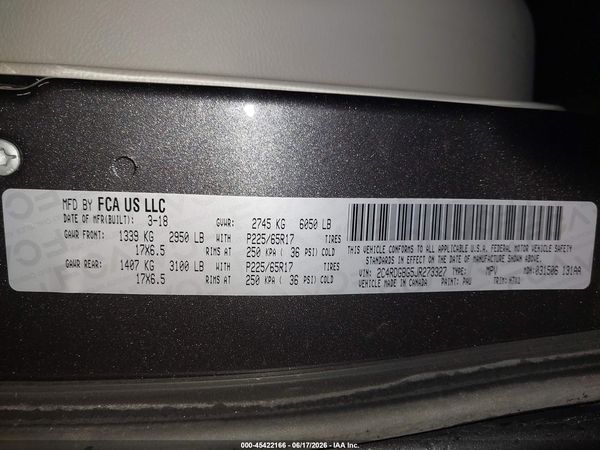 2018 DODGE GRAND CARAVAN SE