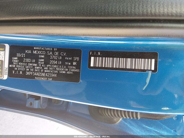 2022 KIA FORTE GT-LINE