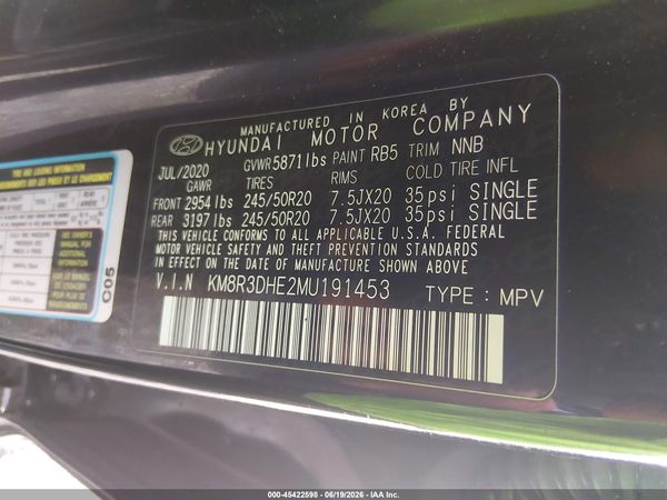 2021 HYUNDAI PALISADE SEL