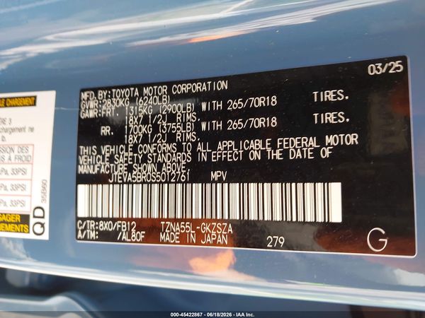 2025 TOYOTA 4RUNNER TRD OFF ROAD