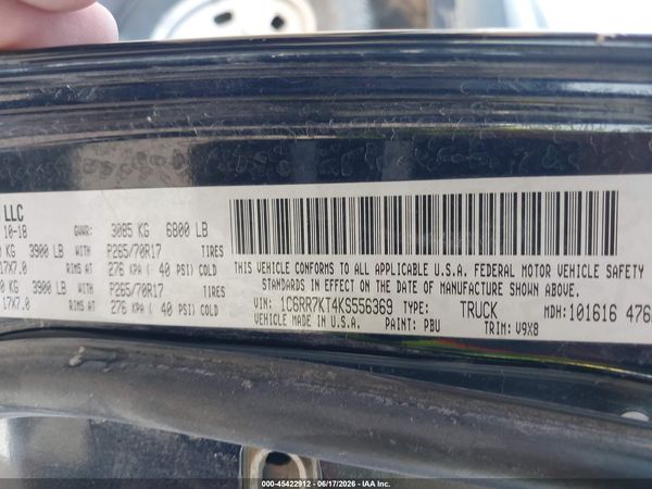 2019 RAM 1500 CLASSIC TRADESMAN  4X4 5'7 BOX