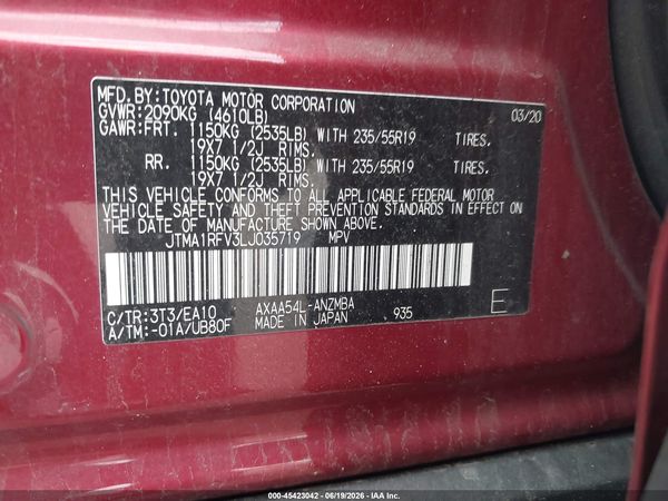 2020 TOYOTA RAV4 XLE PREMIUM