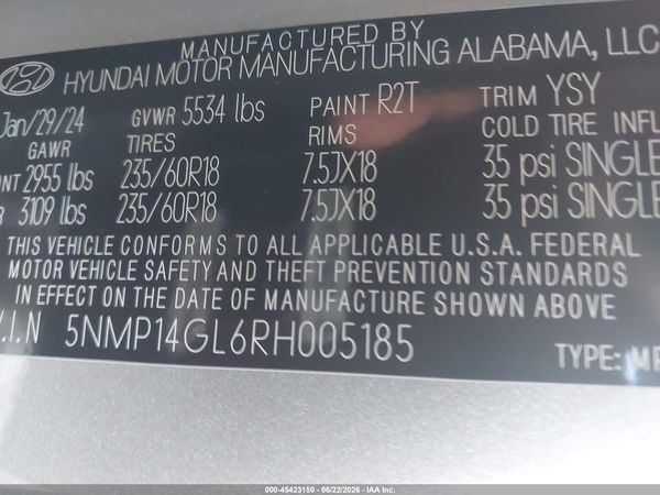 2024 HYUNDAI SANTA FE SE