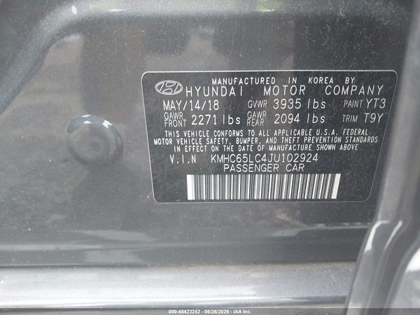 2018 HYUNDAI IONIQ HYBRID BLUE