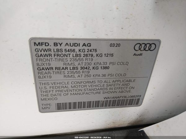 2020 AUDI Q5