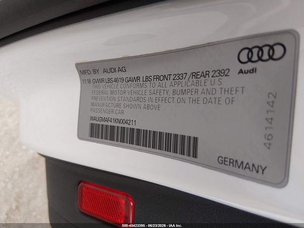 2019 AUDI A4 40 PREMIUM