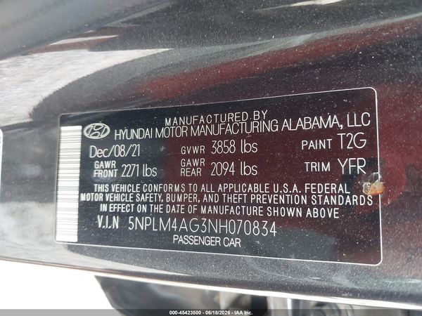 2022 HYUNDAI ELANTRA SEL