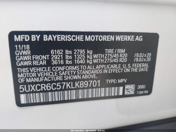 2019 BMW X5 XDRIVE40I
