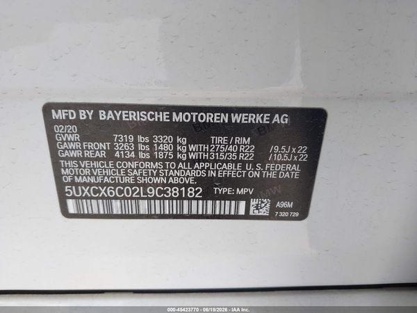 2020 BMW X7 M50I