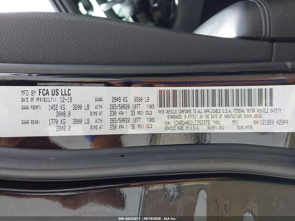 2020 DODGE DURANGO SXT PLUS RWD