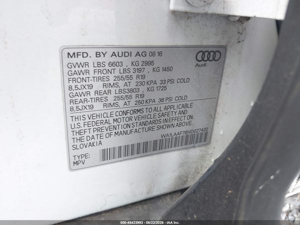 2017 AUDI Q7 3.0T PREMIUM