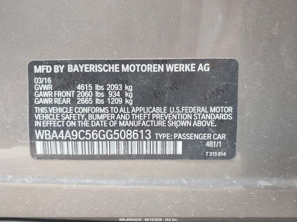 2016 BMW 428I GRAN COUPE GC