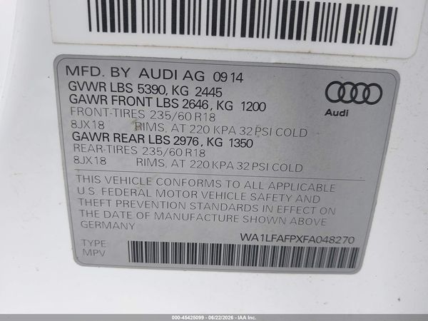 2015 AUDI Q5 2.0T PREMIUM