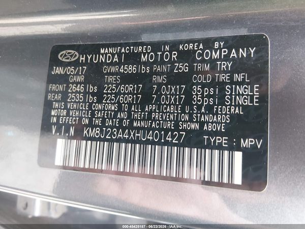 2017 HYUNDAI TUCSON SE