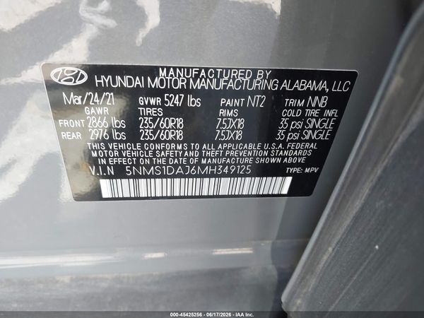 2021 HYUNDAI SANTA FE SE