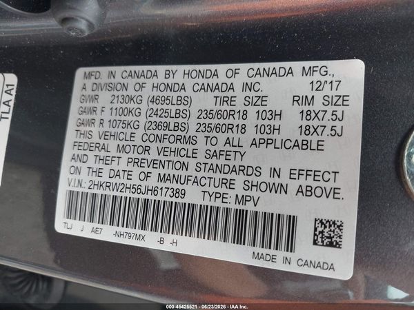2018 HONDA CR-V EX