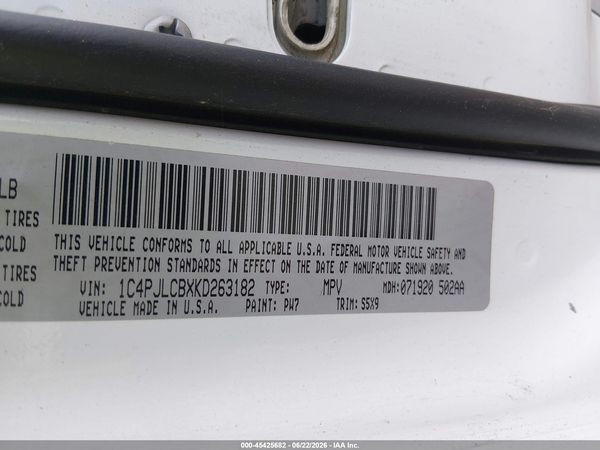 2019 JEEP CHEROKEE LATITUDE FWD