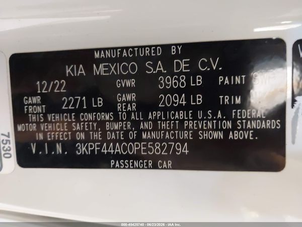 2023 KIA FORTE GT