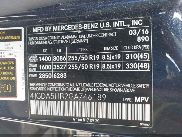 2016 MERCEDES-BENZ GLE 350 4MATIC