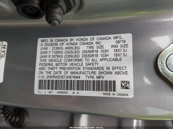 2018 HONDA CR-V EX