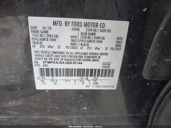 2018 FORD EDGE SEL