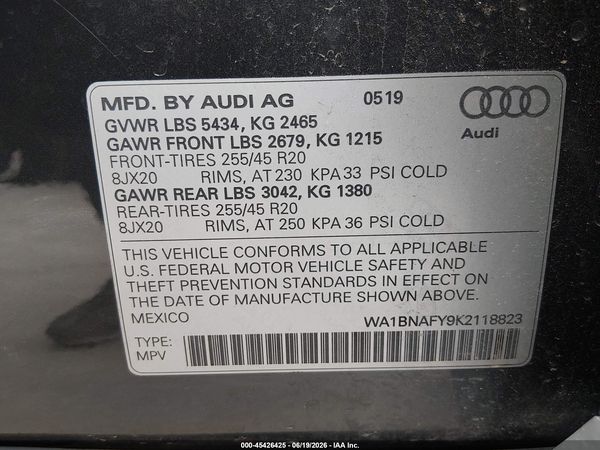 2019 AUDI Q5 45 PREMIUM