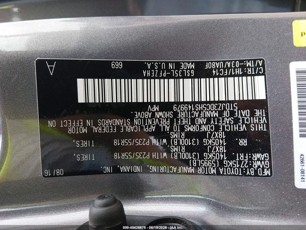2017 TOYOTA SIENNA LE 7 PASSENGER