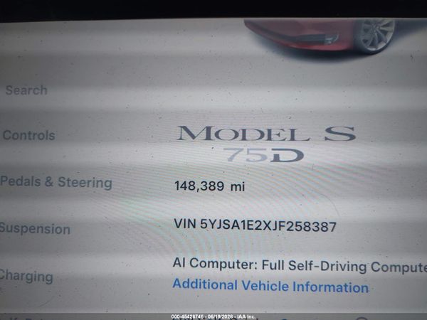 2018 TESLA MODEL S