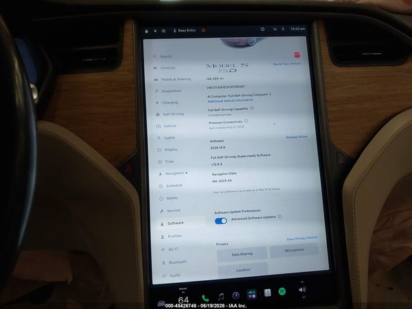 2018 TESLA MODEL S 100D/75D/P100D